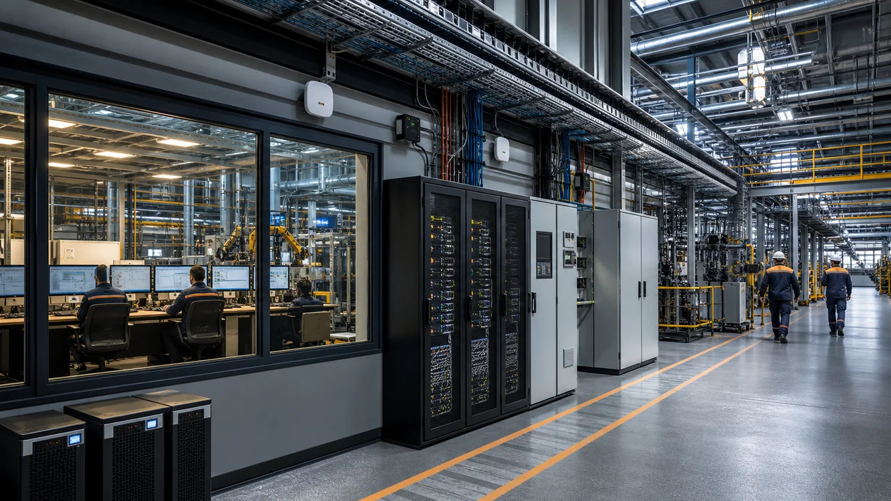 Infraestrutura de redes, energia e automação atende uma planta industrial conectada