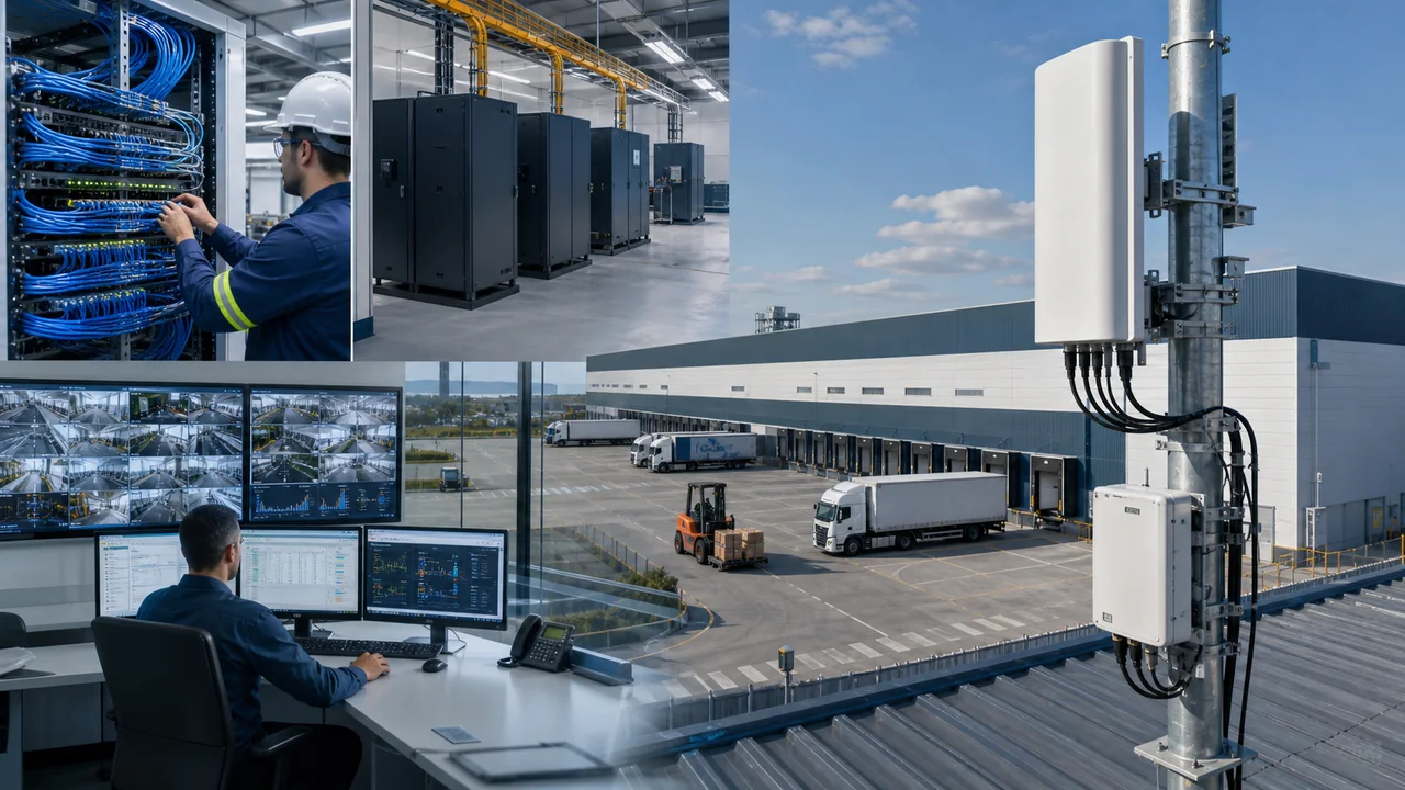 Centro de distribuição reúne redes, energia, conectividade e monitoramento operacional