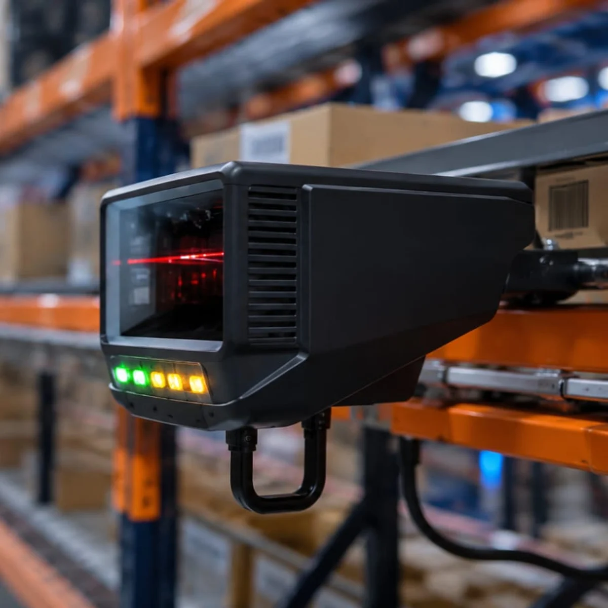 Leitor industrial mantém ativos visíveis dentro de um centro de distribuição