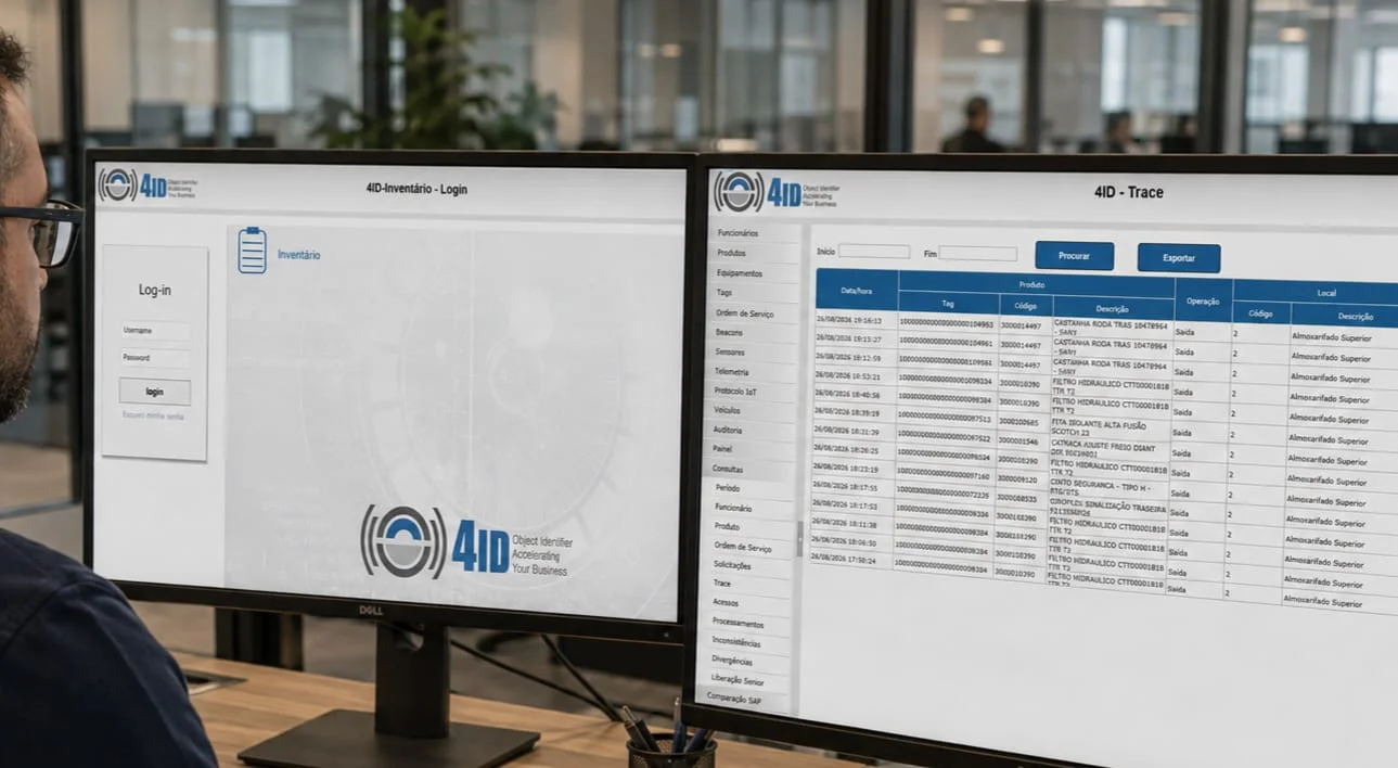 4ID platform screens showing inventory and operational traceability